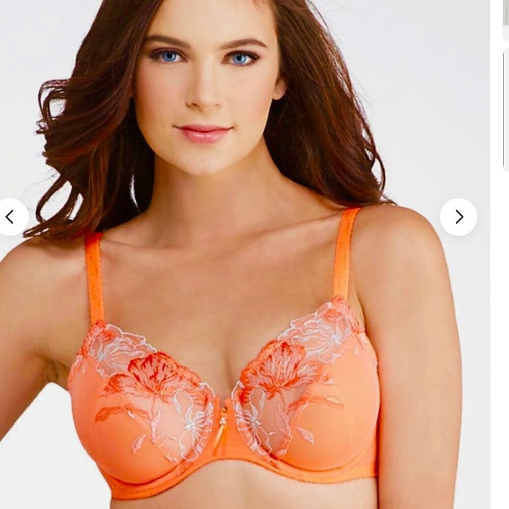NWOT Wacoal $68 In Bloom Lace Accent No Padding Bra in Salmon Size 36DDD